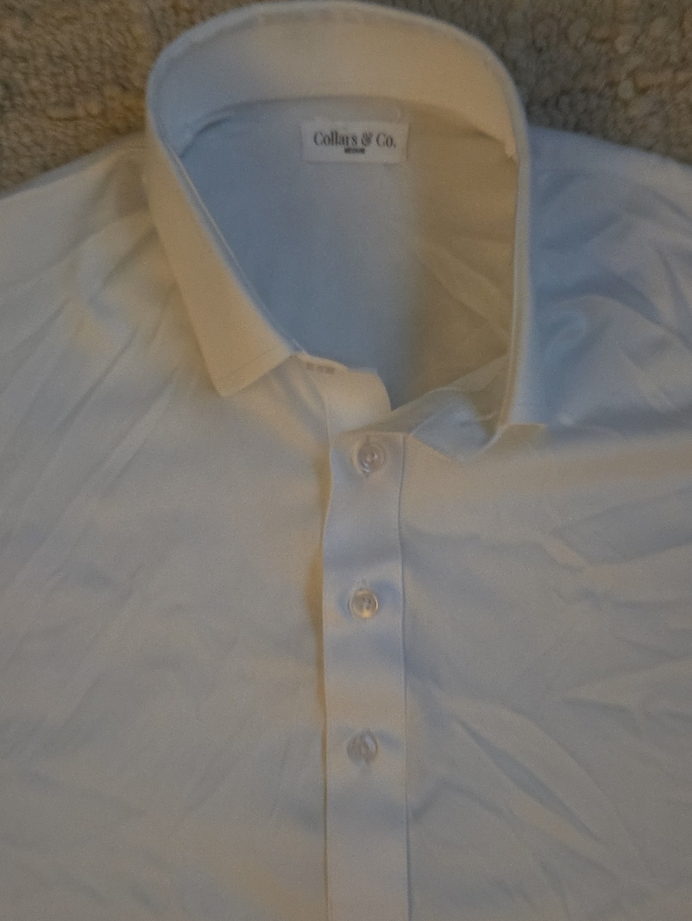 Collars & Co. GOLF Dress Collar Performance Polo White Men's Size Medium M